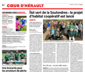 2024 04 19 Midi libre Habitat participatif Lodève Midi Libre 19/04/24